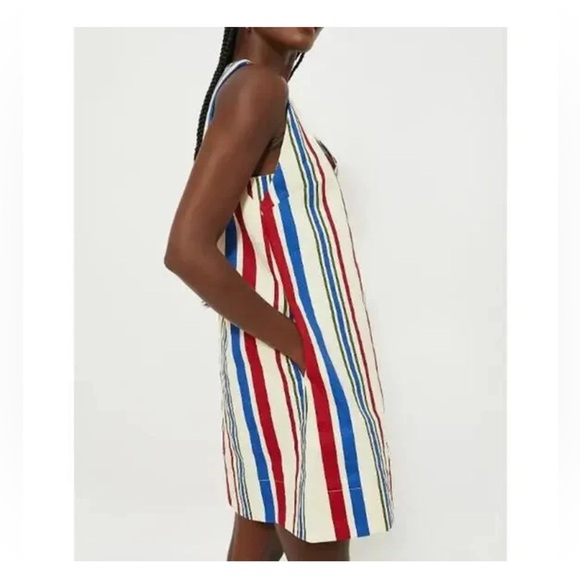 NWT Pomander Place Stripe Kira Dress M 100% Cotton Patriotic Style - Picture 3 of 11